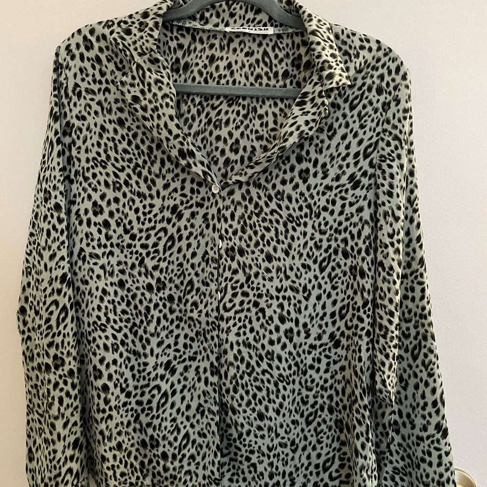 Evowish Leopard Print Blouse S